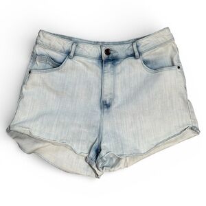Zara Trafaluc High Waist Light Wash Denim Shorts